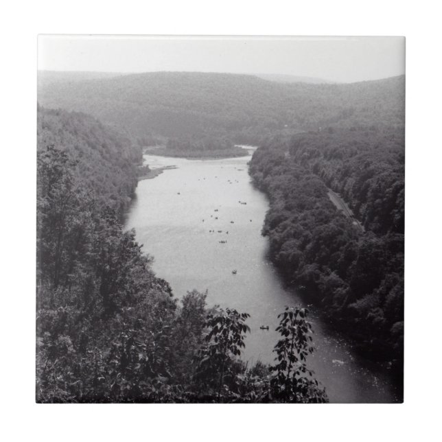 Azulejo De Cerâmica Círculo do rio (Frente)