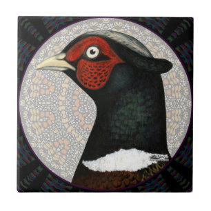 Azulejo De Cerâmica Círculo Hepasant Ringneck