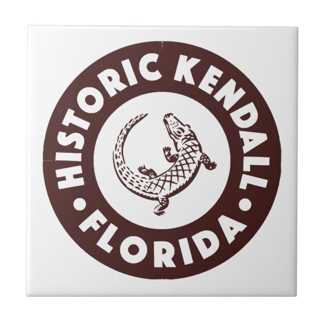 Azulejo De Cerâmica Círculo Kendall Flórida - Marrom (Frente)
