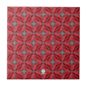Azulejo De Cerâmica Círculos 60s originais e diamantes retros