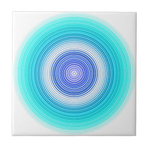 Azulejo De Cerâmica Círculos - azul aqua turquesa ciano azul