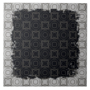 Azulejo De Cerâmica Círculos e Diamantes em Padrão de Bronze