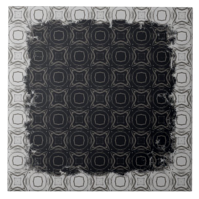 Azulejo De Cerâmica Círculos e Ouros no Padrão de Bronze (Frente)