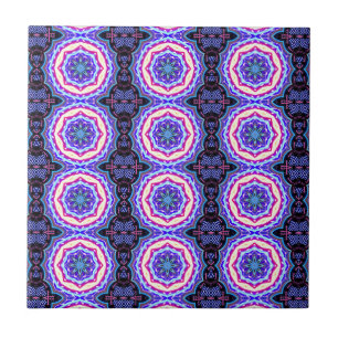 Azulejo De Cerâmica círculos intricados de tibetano mandala