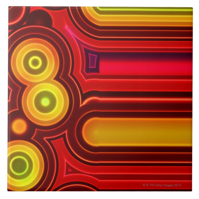 Azulejo De Cerâmica Círculos retros (Frente)