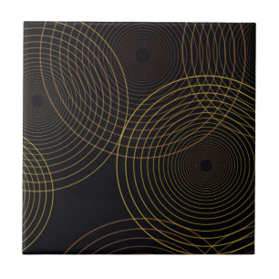 Azulejo De Cerâmica Círculos simples, modernos, legal e de linha fina