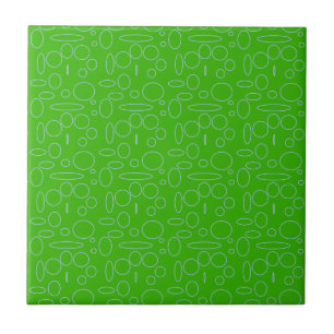 Azulejo De Cerâmica Círculos Verdes