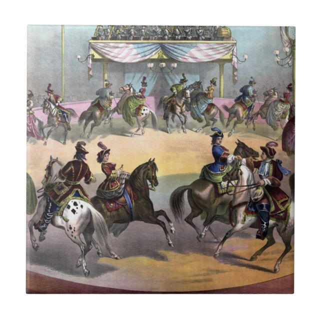 Azulejo De Cerâmica Circus Grand Finale, 1872. (Frente)