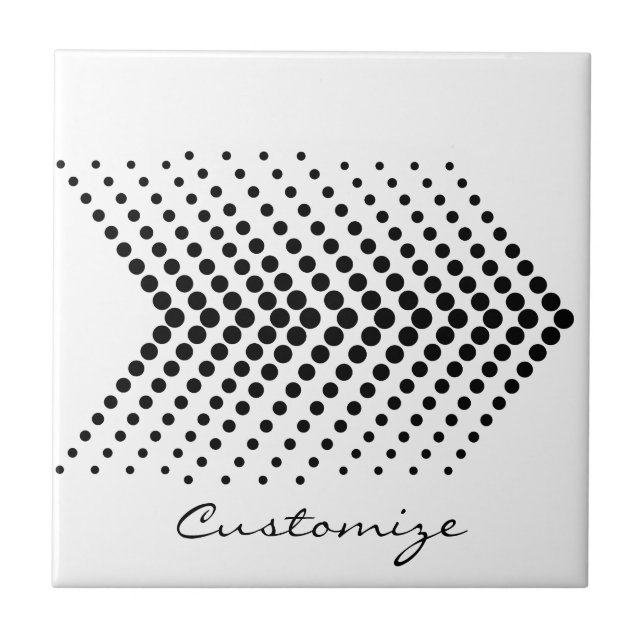 Azulejo De Cerâmica Círons Zigzag Zigzag abstrato de meio tom (Frente)