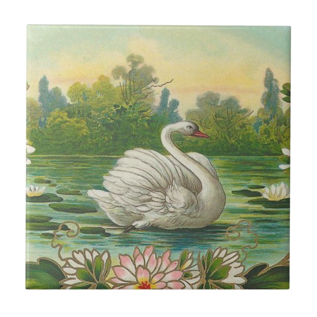 Azulejo De Cerâmica Cisne (Frente)