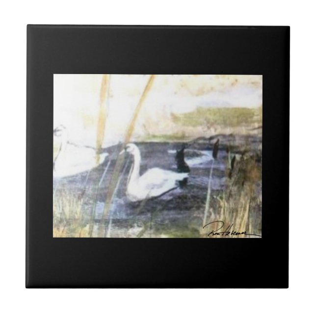 Azulejo De Cerâmica Cisne pacífico. . . (Frente)