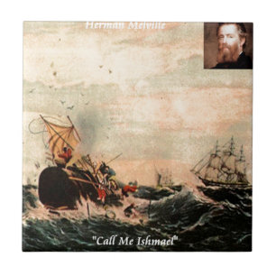 Azulejo De Cerâmica Citação de Herman Melville Chame-me Ismael