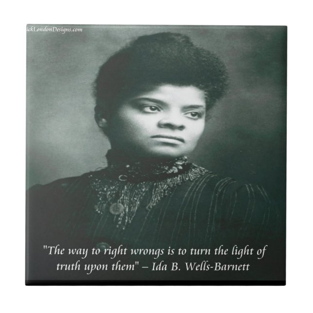 Azulejo De Cerâmica Citação de Ida B Wells & Verdade (Frente)