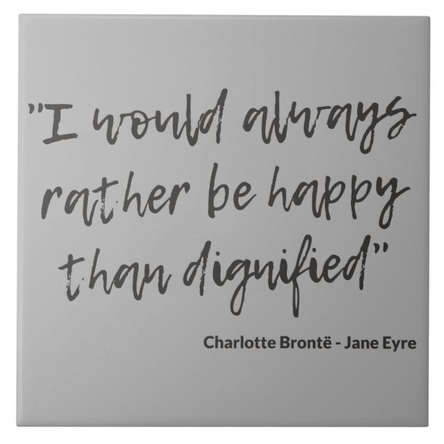 Azulejo De Cerâmica Citação de Jane Eyre I (Frente)
