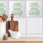 Azulejo De Cerâmica Citação de Motivação de Sua Matéria de Voz Verde P<br><div class="desc">Citação de Motivação de Sua Matéria de Voz Verde Positiva</div>