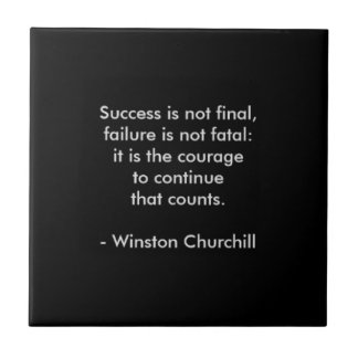 Azulejo De Cerâmica Citação de Winston Churchill; Sucesso