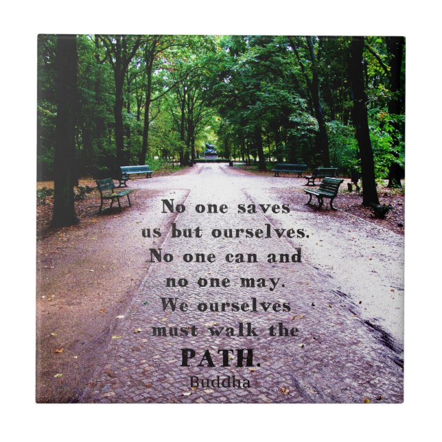 Azulejo De Cerâmica Citação do Caminho do Buda (Frente)