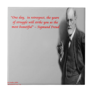 Azulejo De Cerâmica Citação Famosa da "Luta" de Sigmund Freud