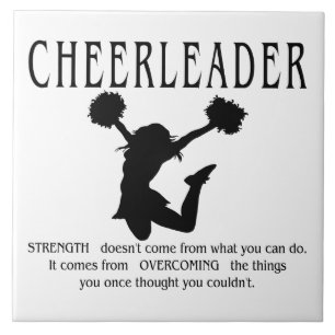 Azulejo De Cerâmica Citação inspiradora do Cheerleader