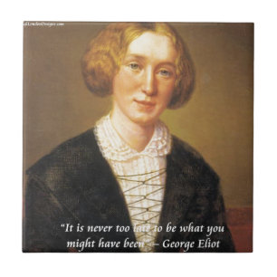 Azulejo De Cerâmica Citação "Nunca é Tarde" de George Eliot