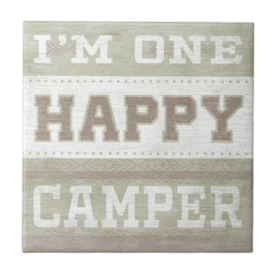 Azulejo De Cerâmica Citação  Sou um Camper Feliz