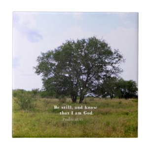 Azulejo De Cerâmica Citações inspiradas da bíblia do 46:10 do salmo