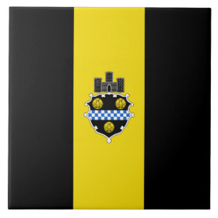 Azulejo De Cerâmica City Flag de Pittsburgh (Pensilvânia)
