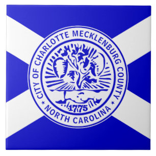 Azulejo De Cerâmica City Flag of Charlotte (Carolina do Norte)