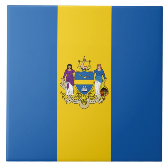Azulejo De Cerâmica City Flag of Philadelphia (Pensilvânia) (Frente)