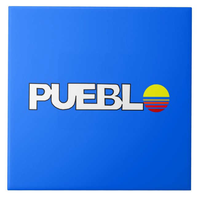 Azulejo De Cerâmica City Flag of Pueblo (Colorado) (Frente)
