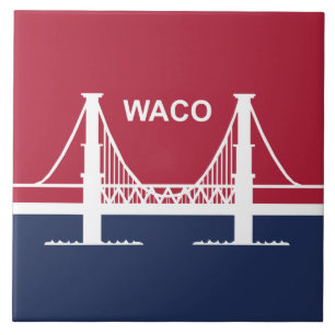 Azulejo De Cerâmica City Flag of Waco (Texas, EUA)