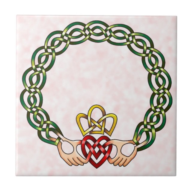 Azulejo De Cerâmica Claddagh (Frente)