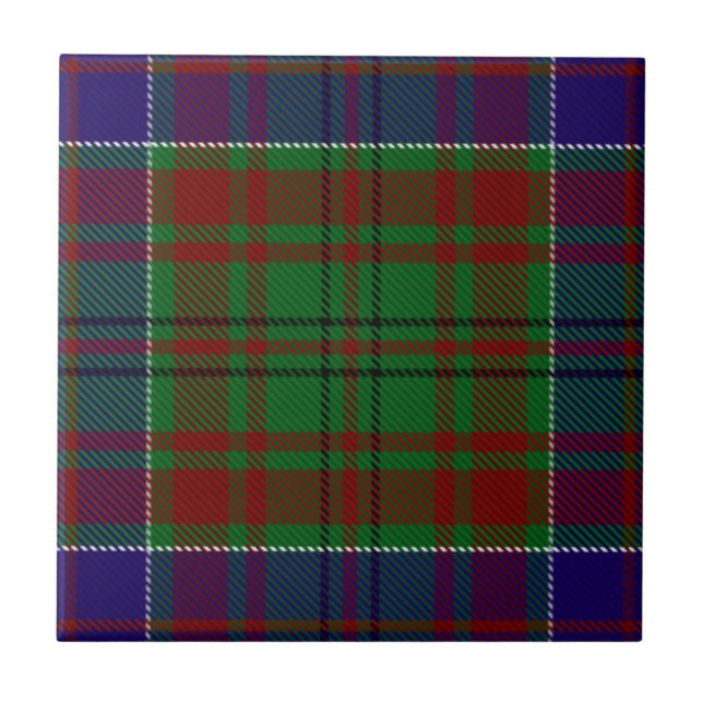 Azulejo De Cerâmica Clan Adams Tartan (Frente)