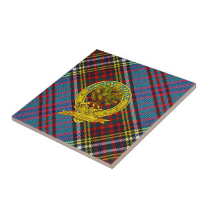 Azulejo De Cerâmica Clan Anderson Tartan e Motif