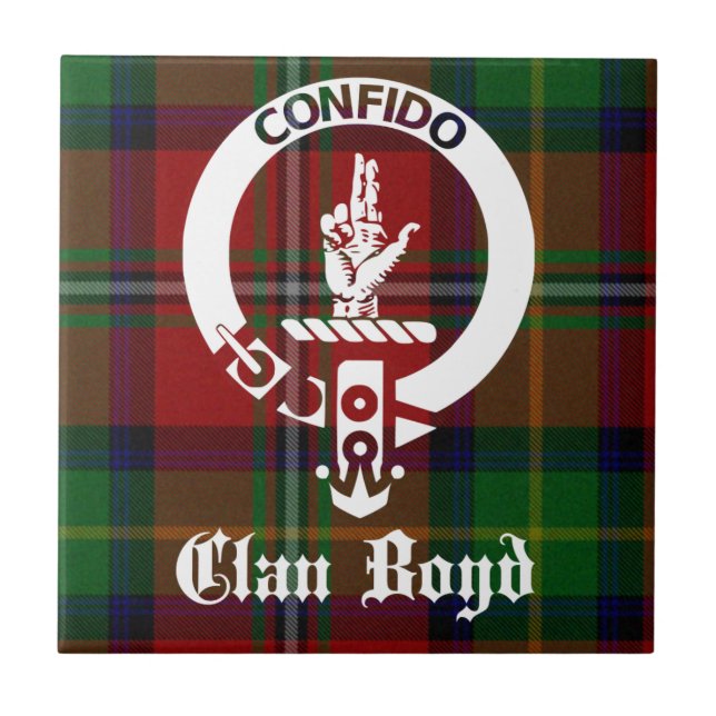 Azulejo De Cerâmica Clan Boyd Crest Tartan (Frente)