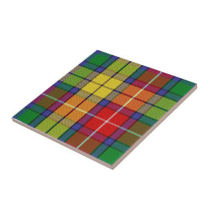 Azulejo De Cerâmica Clan Buchanan Tartan