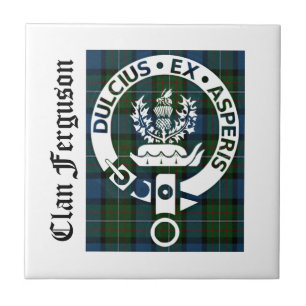 Azulejo De Cerâmica Clan Ferguson Crest Tartan