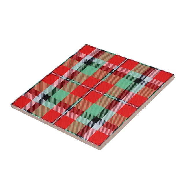 Azulejo De Cerâmica Clan Graham Tartan (Lateral)
