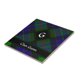 Azulejo De Cerâmica Clan Gunn Tartan Cerâmica Azulejo