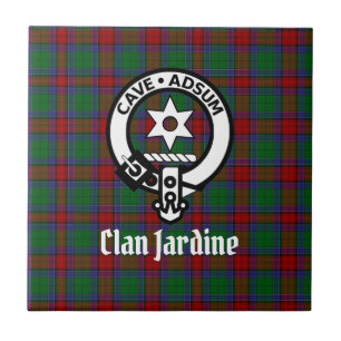Azulejo De Cerâmica Clan Jardine Crest Crachá E Tartan