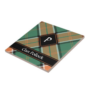 Azulejo De Cerâmica Clan Pollock Tartan Cerâmica Azulejo