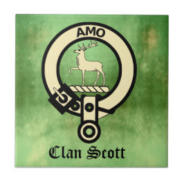 Azulejo De Cerâmica Clan Scott Crest Crachá