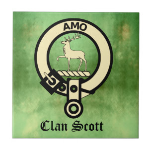 Azulejo De Cerâmica Clan Scott Crest Crachá
