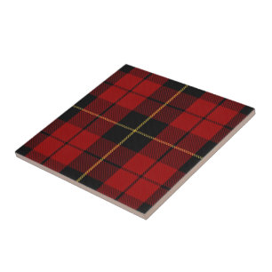 Azulejo De Cerâmica Clan Wallace Expressões Escocesas Red Black Tarta