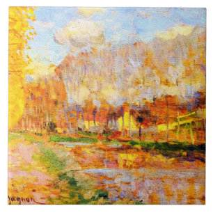 Azulejo De Cerâmica Clarence Gagnon art, Canal du Loing, Moret