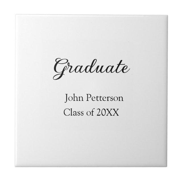 Azulejo De Cerâmica Classe de formando de 20XX m de graduação mínima s (Frente)