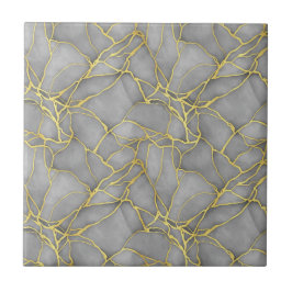 Azulejo De Cerâmica Classic Carrara Gold Marble Black Silver