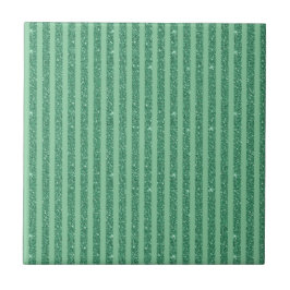 Azulejo De Cerâmica Classic Jade Green Glitter Style Vertical Stripes