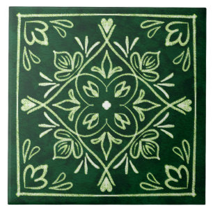 Azulejo De Cerâmica Clássico Moderno Verde