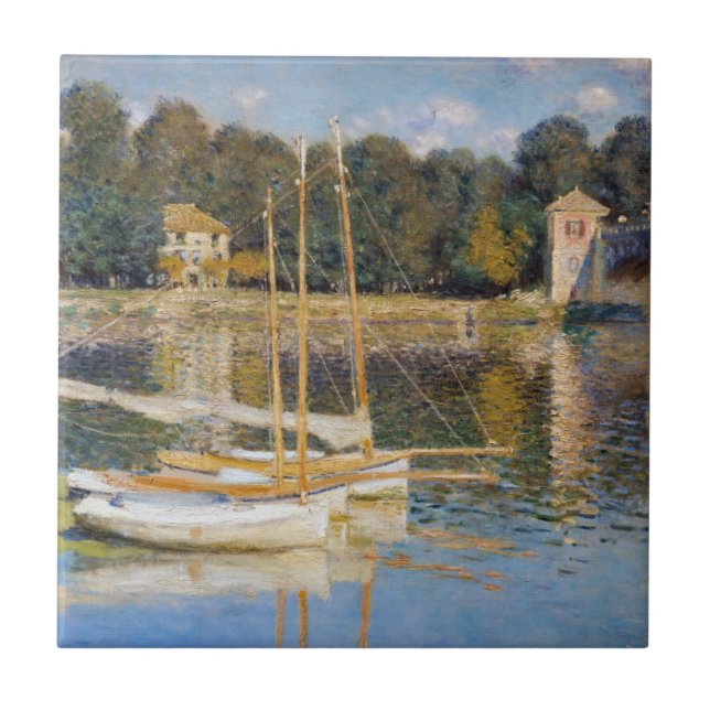 Azulejo De Cerâmica Claude Monet - A Ponte Argenteuil (Frente)